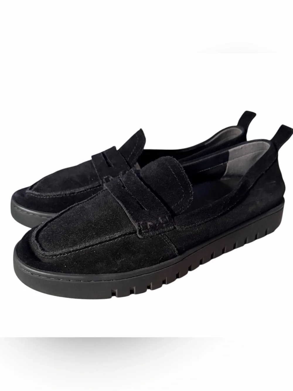Vionic Uptown Hybrid Penny Loafer. Black Suede Size 9.5